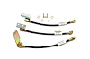 Ford Mustang Rubber Brake Hose Front Disc 3 Pc. - Includes Brackets- 1968 1969 - image 1