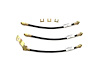 Ford Mustang Rubber Brake Hose Front Disc 3 Pc. - Includes Brackets- 1964 1965 1966 - image 1