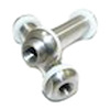 Brake Hose Fitting 2-1/2 in Stainless Steel thru Frame Fitting W/Jam Nut LONG Sold in Pairs - image 1