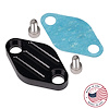 CBW-005B EGR Intake Block-Off Plate for Exhaust Manifolds, 1998-2000 Chevy Camaro/Pontiac Firebird, Billet Aluminum, Black - image 1