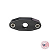 CBW-013B Oil Pan/Oil Cooler Block Off Plate w/1/4 in. NPT Port, GM LS, Billet Aluminum, Black - image 1