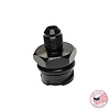 CBW-027-8B Valve Cover Oil Cap Adapter w/-8 AN Fitting, GM LS, Billet Aluminum, Black - image 1