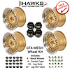 HT179GTAG-KIT GTA Mesh Wheel Set, 1982-1992 Pontiac Firebird GTA [Size: 17"x9"] Gold Finish, w/Center Caps & Lug Nuts - image 1