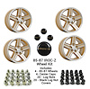 HT179IROCZGOLD-85-KIT IROC-Z Wheel Set, 1985-1987 Chevy Camaro [Size: 17"x9"] Gold Finish, w/Center Caps & Lug Nuts - image 1