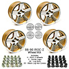 HT179IROCZGOLD-KIT IROC-Z Wheel Set, 1988-1990 Chevy Camaro [Size: 17"x9"] Gold Finish, w/Center Caps & Lug Nuts - image 1