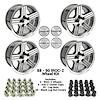 HT179IROCZ-KIT IROC-Z Wheel Set, 1988-1990 Chevy Camaro [Size: 17"x9"] Gray Finish, w/Center Caps & Lug Nuts - image 1