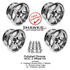 HT179IROCZ-C-KIT IROC-Z Wheel Set, 1988-1990 Chevy Camaro [Size: 17"x9"] Chrome Finish, w/Center Caps & Lug Nuts - image 1