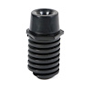 HT10413888/3705-SHORT Hood Adjust Rubber Bumper Stop, 1993-02 Chevy Camaro/Pontiac Firebird, PLASTIC w/CAP, Outer Side SHORT CAP - image 1