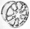 HT179SS35-C-KIT 10-Spoke SS Wheel Set, 1993-2002 Chevy Camaro [Size: 17"x9"] Chrome Finish, w/Center Caps &  Lug Nuts - image 4