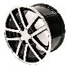 HT179SS35-KIT 10-Spoke SS 35th Anniversary Wheel Set, 2002 Chevy Camaro [Size: 17"x9"] Black w/Machined Face, w/Center Caps/Nuts - image 3