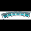 Folding Bench Seats 6 People [Gray and Teal] - image 2