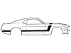 1970 BOSS STRIPE KIT BLAC - image 1
