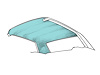 65-70 COUPE HEADLINER AQU - image 1