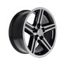 652MB-8834 Replica 652 Series IROC Wheel [Size: 18"x8"] Black/Machined Finish - image 3