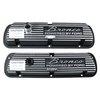 Bronco Powered by Ford Valve Cover Set for 1966-1977 Ford Bronco 289-351W [Black Wrinkle Aluminum] - image 2