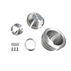 Billet Aluminum Double-Groove Pulley Kit for 1965-1969 Ford Mustang 289-351W w/ Power Steering [Natural] - image 1