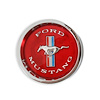 C5ZZ-1130-W Styled Steel Wheel Center Cap Running Pony Red