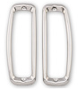 C7TZ-99279A6-7S Tail Light Bezels, Stainless Steel - image 1