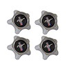 C7ZZ-1130-BK 1967 Styled Steel Hubcaps (Black Design Set of 4) - image 1