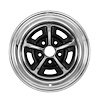 D1ZZ-1007-CR Magnum 500 Reproduction Wheel [Size: 15"x8"] Black/Chrome Finish - image 1