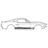 S2MS-16224-A Stripe Kit, Shelby GT350,Black - image 1