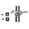 Officially-Licensed Ford Grille Emblem for 1966 Ford Shelby GT350 Mustang Concours [Tri-Bar Running Pony Logo] Chrome