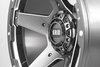 GD04-Series Wheel, Size: 18 x 9 in., Bolt Pattern: 5 x 127/139.70 mm, Offset: 15 mm [Gloss Graphite/Milled] - image 3