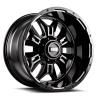 GD11-Series Wheel, Size: 17 x 9 in., Bolt Pattern: 5 x 127/139.70 mm, Offset: -12 mm [Double Dark Tint w/Gloss Black Lip]