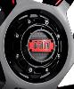 GRID Wheel Center Cap, Size: 197 mm, Fits 5/6-Lug Wheels [Gloss Black/Red] - image 1