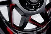 GD14-Series Wheel, Size: 24 x 14 in., Bolt Pattern: 6 x 135/139.70 mm, Offset: -76 mm [Gloss Black/Red] - image 2