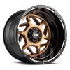 GD14-Series Wheel, Size: 24 x 14 in., Bolt Pattern: 8 x 165.10 mm, Offset: -76 mm [Gloss Bronze w/Black Lip]
