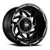 GD14-Series Wheel, Size: 20 x 9 in., Bolt Pattern: 5 x 127/139.70 mm, Offset: 15 mm [Gloss Black/Milled] - image 1