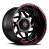 GD14-Series Wheel, Size: 20 x 9 in., Bolt Pattern: 5 x 150 mm, Offset: 15 mm [Gloss Black/Red] - image 1