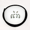 HK021 Power Steering Hose Kit, GM Steering Box (early) to -6AN Reservoir [Black AQP] - image 1