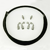HK022 Power Steering Hose Kit, GM Steering Box (late) to -6AN Reservoir [Black AQP] - image 1