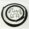 HK025 Power Steering Hose Kit, GM Steering Box (early/late) to Remote Reservoir [Black AQP] - image 1