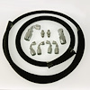 HK027 Power Steering Hose Kit, GM Steering Box (late) to Remote Reservoir [Black AQP] - image 1
