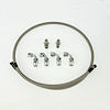 HK210 Power Steering Braided Hose Kit, Ford Rack to -6AN Reservoir [Stainless]