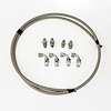 HK220 Power Steering Braided Hose Kit, GM Steering Box (early/late) to -6AN Reservoir [Stainless] - image 1