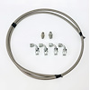 HK221 Power Steering Braided Hose Kit, GM Steering Box (early) to -6AN Reservoir [Stainless] - image 1