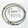 HK225 Power Steering Braided Hose Kit, GM Steering Box (early/late) to Remote Reservoir [Stainless]