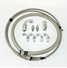 HK227 Power Steering Braided Hose Kit, GM Steering Box (late) to Remote Reservoir [Stainless] - image 1