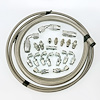 HK260 Power Steering Braided Hose Kit, Ford Steering Box; Hydroboost [Stainless] - image 1