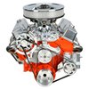 SCB01M Basic-Series Pulley Kit for Small Block Chevy, Dual Belt, w/ Alternator/Power Steering [Machined] - image 2