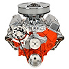 SCB02AB Basic-Series Pulley Kit for Small Block Chevy, Dual Belt, Alternator Only [Black Anodized] - image 1