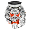 SCV01M Victory-Series Pulley Kit for Small Block Chevy, w/ Alternator/AC/Power Steering [Machined] - image 1