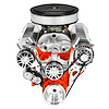 SCV02AB Victory-Series Pulley Kit for Small Block Chevy, w/ Alternator/AC [Black Anodized]