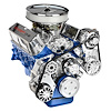 SFM01P Pulley Kit for Small Block Ford 289-302, w/ Alternator/AC/Power Steering, Short Water Pump [Polished] - image 1