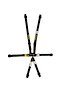 SR 66760Y LatchLink-III Harness, Pull Down Left & Right, Double Shoulders, 6-Point V Sub [Black] - image 1
