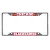14790 Chrome-Metal License Plate Frame, 6.25 in. x 12.25 in., Chicago Blackhawks - image 1